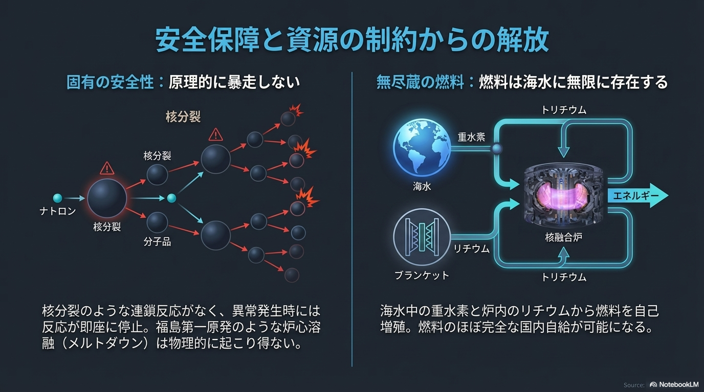 燃料の無尽蔵性と燃料サイクルの自給